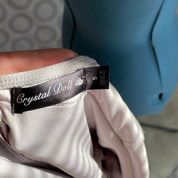 Formal Long Dress Crystal Doll Pleated 5 - Picture 11 of 12